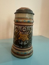 Mettlach  “Serving Women” Beer Stein Antique Early 1900s/ Late 1800s picture