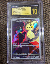 CGC Pristine 10 Team Rocket's Mimikyu 205/193 AR Holo JP Mega Dream ex 2025 picture