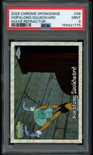 2025 Topps Spongebob Hopalong Squidward Wave Refractor /175 #56 PSA 9 picture