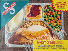 1970's SWANSON TURKEY DINNER TV dinner Cobbler Metal Fridge Magnet 3x4 7692 picture