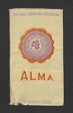c1910's S25 Tobacco Silk - University Seals Series - Alma College - Short Print picture