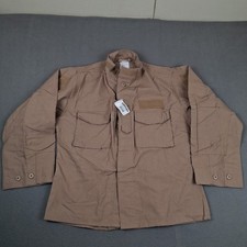 Military FROG Coat Mens Medium Short Tan Flame Resistant Uniform FR Combat Shirt picture