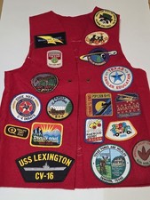 Vintage Late 90's to Early 2000's Hand Made Boy Scouts Vest with Patches picture