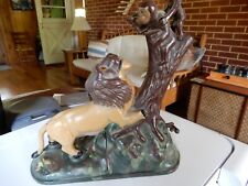 Lion and Monkey Bank Replica Of James Capron Collection Great Shape picture