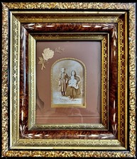 Set of 2 Framed Sepia Photographs Alice Russell & Ruth Piersall Noles picture