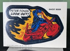 Ghost Rider Comic Book Heroes Sticker 1975 Topps Marvel Chewing Gum Rookie Card picture