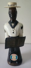Vintage Doorlys Barbados Rum Harbour Police Decanter Figural Bottle Straw Hat picture