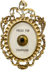 Press for Champagne Button - Door Ring Bell - Champagne Themed Decor | Wall picture