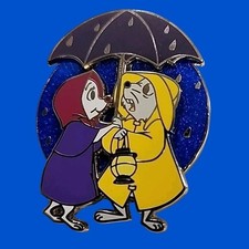 Disney Parks The Rescuers Bernard Miss Bianca Umbrella Rain Enamel Pin NEW picture