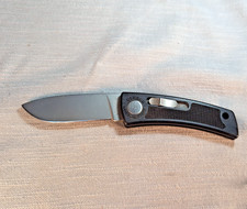 Vintage Gerber Bolt Action Folding Pocket Knife Black Handle USA picture