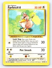 Farfetch'd 27/102 Uncommon Base Set Unlimited Pokemon Damaged picture