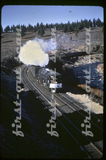R DUPLICATE SLIDE - Southern Pacific SP 4274 STEAM Cab Forward Action Truckee picture
