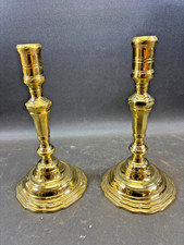 Virginia Metalcrafters Colonial Williamsburg Brass Candlesticks CW16-35 Pair 9