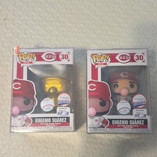 Eugenio Suarez Gold & Standard Funko Pop SGA. RARE With Protector picture