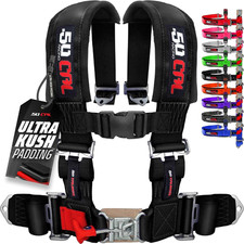 1Pc 50 Cal Black 4 Point Harness 2 Inch Straps, Racing Harness Seat Belt picture