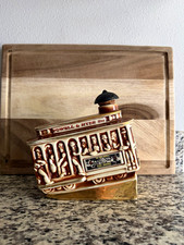 Ezra Brooks Powell & Hyde St Cable Car Ceramic Decanter Bottle w/ Stopper picture