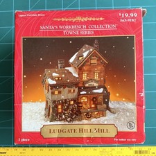 Santa's Workbench Towne Series Village Lighted 2001