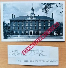 Harlan P. Amen SIGNATURE Principal 1895–1913 Phillips Exeter Academy “Amen Hall” picture