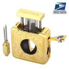 Galiner Metal Cigar Cutter Scissors Sharp V-Cutter Blades Vintage Knife Gift Box picture