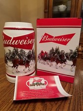 2016 Budweiser Bud Holiday Stein Annual Clydesdale Christmas Beer NEW Busch AB picture