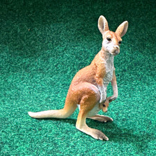 Schleich Kangaroo Plastic Figurine Brown & Tan Wild Animal Collectible picture