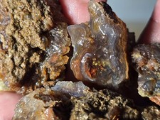 Commercial Grade Fire Agate 2 Lb Lots Fire Agate Good Potential Aguascalientes picture