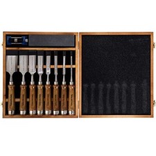 10pieces Woodworking Wood Chisel Set With Walnut Handle Honing Guide Sharpening  picture