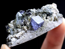 34g Natural Purple Fluorite & Crystal Arsenopyrite Mineral Specimen/ Yaogangxian picture