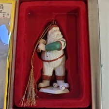 Rare Vintage LENOX Baseball Santa Ornament Christmas PERFECT CONDITION  picture