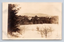 RPPC Scenic Snowy Moutain View Unknown Location Real Photo Postcard picture