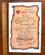 Vintage 1970s Castagnolas Lobster House Mailer Menu Marina Del Rey CA Seafood picture