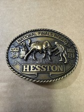 Hesston 1981 NFR National Finals Rodeo Belt Buckle 7th Edition Collector NEW picture