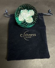 Caithness Scotland Cauldron Art Glass Paperweight Green picture