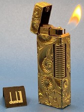 1968 Dunhill Gold Plated one of a kind Sculptured Pipe and Cigar Rollagas picture