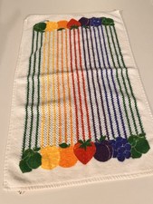 Vintage Cecil Saydah Kitchen Towel Mix of Different Fruit - Very Colorful picture