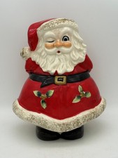 Vintage Lefton Winking Santa Cookie Jar 10