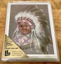 VTG Dorothy Marie Oxborough Indigienous Inuit Children Notecards, Set Of 10-New picture