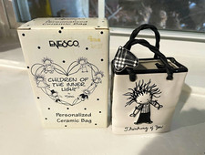 Vintage Enesco Children of the Inner Light Ceramic Bag Jar-Thinking of You picture