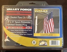New 3'x5' USA Commander Series Flag by Valley Forge Duratex Spun Polyester picture