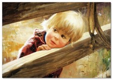 Lovely children-flowers of life Pretty Baby Boy KIDS ART NEW modern Postcard picture