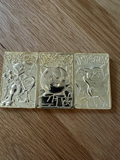 1999 Pokemon Burger King 23K Gold Plated Cards Lot of 3 Pikachu Mewtwo Jigglypuf picture