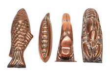 4 Antique English Copper Aspic or Dariole Molds picture