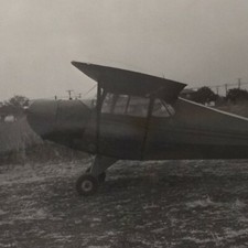 Vtg B&W Aircraft Photo PORTERFIELD Trainer Lee Mansdorf LA CA Plane Broker picture