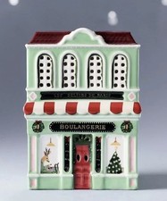 NEW Ceramic Holiday House Boulangerie Paris Bakery Holiday Village Anthropologie picture