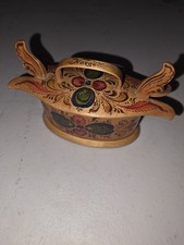 Vtg Norwegian Tine Box Handmade Bentwood Rosemaling Scandinavian Folk Art 13