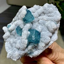 155G Natural  Morandi blue-green Fluorite Mineral Sample/Fujian picture