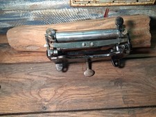 Exc. Antique C. S. Osborne #86 Leather Splitter Splitting Machine picture