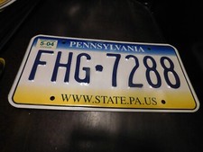 Pennsylvania License Plate PA Tag # FHG 7288 2004 picture