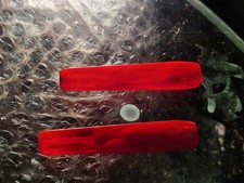 Pair Of Vintage Art Deco Bakelite Cigarette Holders Cherry Red Translucent NOS picture