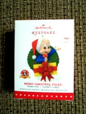 2015 Hallmark,MERRY CHRISTMAS FOLKS,PORKY PIG,FEATURES SOUND picture
